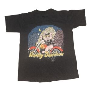 Harley-Davidson Kids 3D Emblem Black Graphic T-Shirt Size S